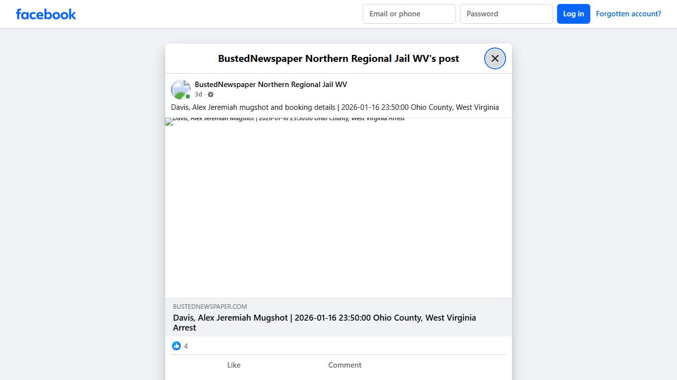 Davis, Alex... - BustedNewspaper Northern Regional Jail WV | Facebook